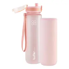 BUFFER FLASK - Botella Agua 1L Botilito Buffer Deporte Ciclismo Gimnasio-