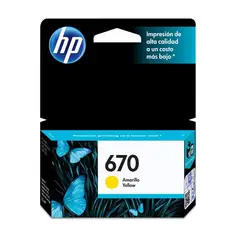 HP - Cartucho de tinta 670 Amarillo Original (CZ116AL)