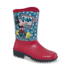 DISNEY - Botas Lluvia Mickey Osama Rojo-Negro para Niño