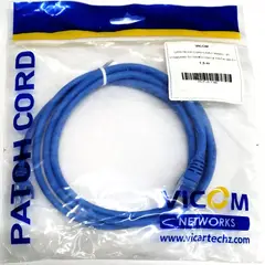 VICOM TECHNOLOGIES - CABLE RED PATCH CORD UTP CAT6 100% Cu AZUL DE 15M