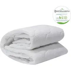 DORMILANDIA - Protector cama king acolchado tipo hotel 200 cm x 200 cm
