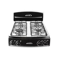 ABBA - Estufa de Mesa 4 Puestos Gas Propano Negro