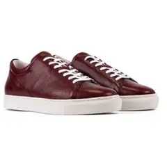 OVERSTATE - Tenis Casuales En Cuero Para Hombre DE-6903A-3025OV Vinotinto