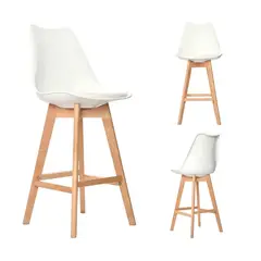 BONNO - Set X 3 Und Banco Para Bar Ema Blanco