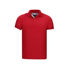 HAMER - Polo para hombre bordada roja