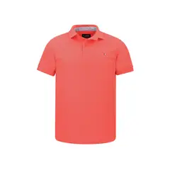 HAMER - Polo para hombre bordada coral