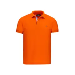 HAMER - Polo para hombre bordada naranja
