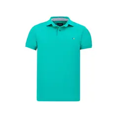 HAMER - Polo para hombre bordada verde menta