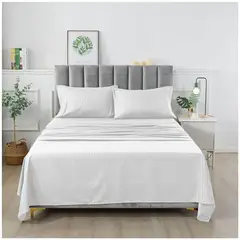 HAPPY BEAR - Juego Sabanas Semidoble Microfibra Blanco Lineas