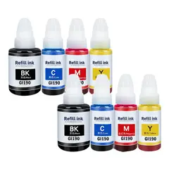 GENERICO - 2 Juego de Tintas Gi-190 ParaCanon PIXMA G3110,G2100,G4110,G2110,G4100