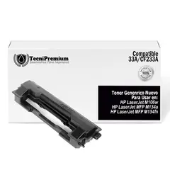 GENERICO - Toner Compatible CF233A Negro Impre LaserJet M106w MFP M134a M134fn