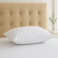 HAPPY BEAR - Almohada Hotelera 50 x 75 cm Blanco Liso Funda Cremallera