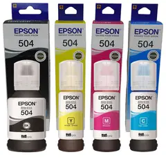 EPSON - Kit 4 Tintas 504 Originales Para L4150 L4160 L6191 L6161 L6171