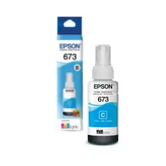 EPSON - Tinta 673 Cian Imp L800, L805, L810, L1800 Original