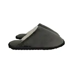 GENERICO - Pantuflas babuchas caballero ovejero gris oscuro