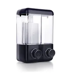 ENERGY PLUS - Dosificador 2 en 1 de 800ml para gel o jabón - Negro