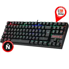 REDRAGON - Teclado Gamer Mecánico K552 Kumara Iluminación RGB Switch Red