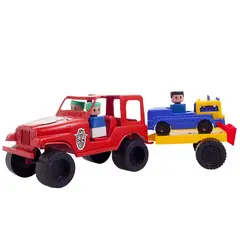 CREAPLAST - Jeep con Tráiler - Multicolor