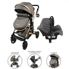 HAPPY BABY - Coche Bebe Moises Travel System Ts Gris Fj