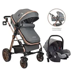 HAPPY BABY - Coche de paseo Travel System Alizze Gris