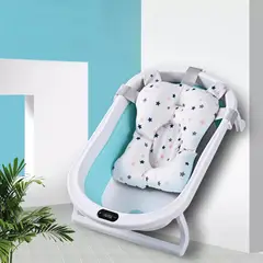 HAPPY BABY - Bañera Bebé Con Cojín Y Termómetro Hawai Azul