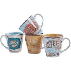 CORONA - Set 4 mugs momentos de café 367.9ml sl191g556004eu