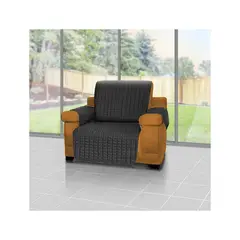 ENERGY PLUS - Forro protector de sofá y muebles reversible negro 1 Puesto