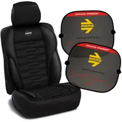 MOMO - Kit Cojin Respaldo Asiento Carro Parasol UV SCUK03BB