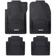 SPARCO - Tapetes Carro 4 Piezas Piso PVC Protector SPF509BK