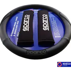 SPARCO - Set Cubre Volante Cubre Cinturon Negro SPC1116KBK