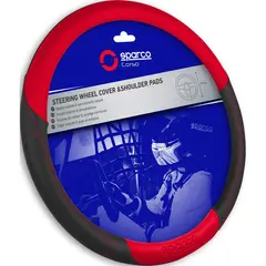 SPARCO - Forro Timon Cubre Volante Protector Lujo SPS117RD