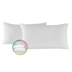 HOGARETO - Set x 2 Almohadas Siliconadas 90x50cm Blanco