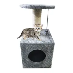MAOS - CASA RASCADOR PARA GATO -GRIS