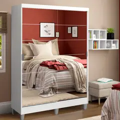 MADESA - Closet Luke con Patas 2 Puertas Corredizas con Espejos