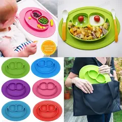 ENFANTASY - Plato succión de silicona para alimentación bebés