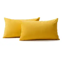 BANZAY - Funda para Almohada en Tela Kit x2 - Amarillo