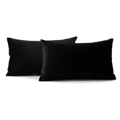 BANZAY - Funda para Almohada en Tela Kit x2 - Negro
