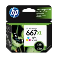 HP - Cartucho de Tinta 667XL tricolor Original 3YM80AL