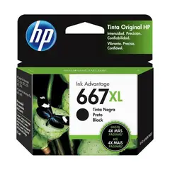 HP - Cartucho de Tinta 667XL negra Original 3YM81AL