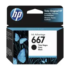 HP - Cartucho de Tinta 667 negra Original (3YM79AL)