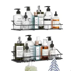 CASATUA - Organizador De Ducha Set X2 Repisa Baño Adhesivo Inoxidable-