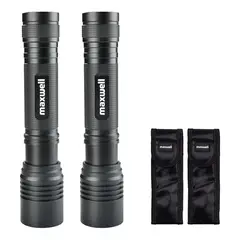 MAXWELL - Linterna Led Tactica Set De 2 Bateria Impermeable-
