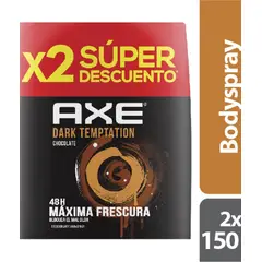 AXE - Desodorante Aerosol Body Dark Tempt 2 Unidad X 150 Ml