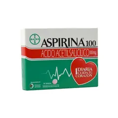 BAYER - Aspirina 100 Mg x 28 Tabletas