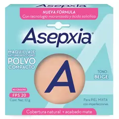 ASEPXIA - Polvo Compacto Anti-Imperfecciones 8 En 1 Beige X 10 Gr