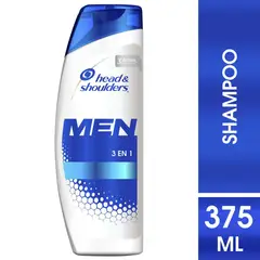 HEAD AND SHOULDERS - Shampoo 3 En 1 For Men X 375 Ml
