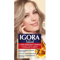 IGORA - Tinte Vital Permanente Rubio Claro Cenizo 8-1