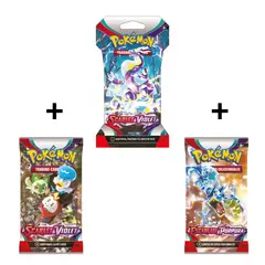 POKEMON - PACK X 3 BOOSTER CARTAS DE TCG SCARLET/VIOLET