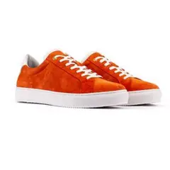 OVERSTATE - Tenis Casuales En Cuero Gamuza Orange