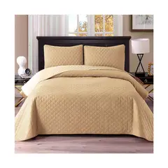 LENCICOL - Colcha  Queen  Beige